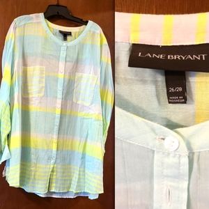 Lane Bryant size 26/28 button down blouse - EUC